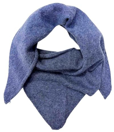 Jeamis Dreieck Kaschmir Strickschal Winter Super Weich Elegant Übergangsschal Schal Herbst Stola Wolle Made in Italy