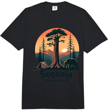 Sequoia National Park Camping Adventure Comfort Colors Adult Heavyweight T-Shirt