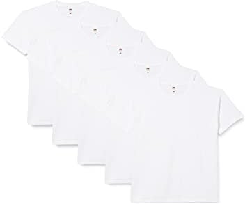 Fruit of the Loom Men's Original T Shirt, White, L UK