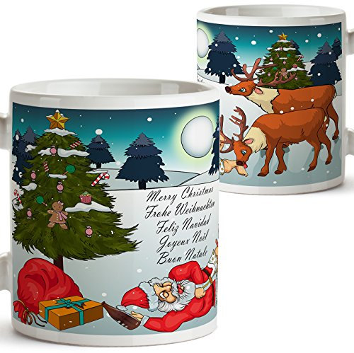 Mugffins Bunte und Lustige Weihnachtstasse/Weihnachtsbecher Weihnachten! Für Famile und Freunde, zum Verschenken