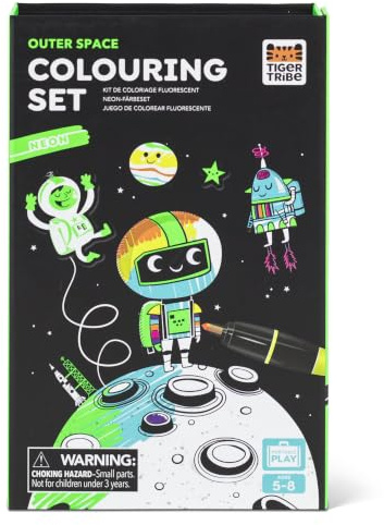 Tiger Tribe Space Neon Colouring Set & Drawing Set