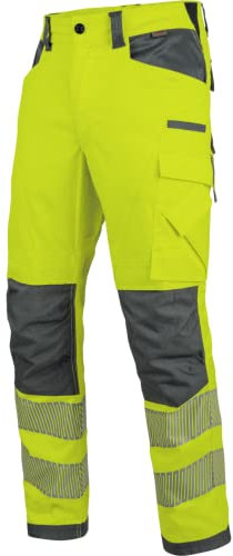 WÜRTH MODYF Warnschutz Winter Bundhose Neon EN 20471 2 - professionelle Arbeitshose für Herren - Warnschutzhose mit Knieschutztaschen - in der Größe 26 in Gelb