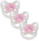 dentistar Latex Schnuller 3er-Set - Größe 3, ab 14 Monate - Zahnfreundlicher Naturkautschuk Nuckel mit Dentalstufe – BPA-frei - Made in Germany - Einhorn, Rosa