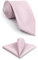 S&W SHLAX&WING Homme Cravate Couleur Unie Rose Mariage Party Soie with Poche de poche