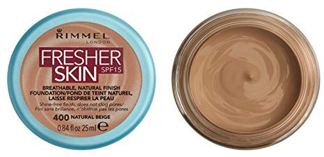 Three Pack Rimmel Foundation Fresher Skin 25ml Natural Beige 400