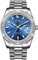BUREI Luxus Herrenuhr Analog Quarzuhr Datumsanzeige mit Saphirglas Leuchtend und Edelstahlarmband (Blau Silber)