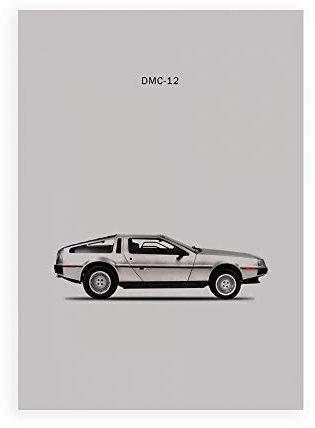DìMò Art Druck auf Leinwand, auf Papier, Poster oder Bild, Rogan, Mark Delorean DMC-12 1981