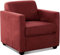 Cavadore Sessel Camerus mit Federkern / Polstersessel im trendigem Design / 78 x 80 x 83 / Mikrofaser: bordeaux