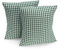 FILU Kissenbezug 50 x 50 cm 2er Pack (Farbe wählbar) Dunkelgrün/Weiß kariert - Kissenhülle, Kissen, Sofakissen, Dekokissen, Sitzkissen, 100% Baumwolle, Deko für jeden Raum, Garten und Terrasse