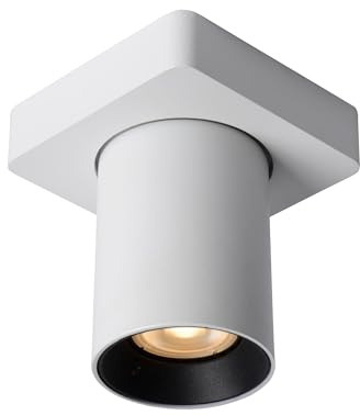 LUCIDE Nigel - Ceiling Spotlight - LED Dim to Warm - GU10 (MR16) - 1x5W 2200K/3000K - White