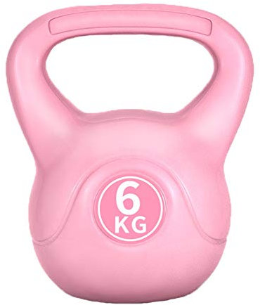 Kettlebell AGYH Rosa Fitness, Maschio E Femmina Casa Muscolare Attrezzatura di Addestramento, 2kg 4kg 6kg Groove Maniglia (Color : Pink 6kg)