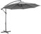 Outsunny Parasol déporté octogonal inclinable manivelle avec pied en acier Ø 3 x 2,5H m gris