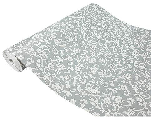 Klebefolie Möbel 45x200 cm | Möbelfolie selbstklebend im Deko-Stil - wasserfest und einfach anzubringen | Folie für Möbel ideal für Küche, Bad und kreative Raumgestaltung | Cirrus Grau
