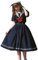 Mfacl Niedliche Lolita Kleid Rock Sommerkleider Lolita Süßes Kleid Harajuku Sailor Kragen Navy Kleider Vintage Bogen Kawaii Mädchen Preppy Style Langarm Kleid (Color : Navy Blue, Size : M)