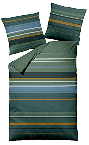 Dormisette Edelbiber Bettwäsche 2 teilig Bettbezug 135 x 200 cm Kopfkissenbezug 80 x 80 cm 9140-40 9140 Grow Mehrfarbig