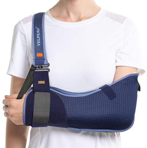 Velpeau Medizinische Armschlinge Schulter-Wegfahrsperre für Damen und | Rotator-Manschettenbandage für Schlüsselbein, Ellenbogenverletzungen, verrenkt, passend für linken oder rechten Arm