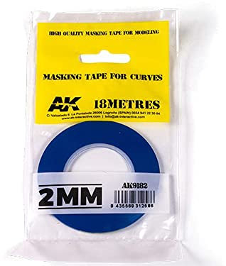 AK AK9182 Blue Masking Tape for curves 2mm