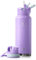 IDEUS Insulated Stainless Steel Water Bottle with 2 Leak-Proof Lids, Thermal Water Flask for Hiking Biking, 40oz, Violet