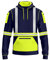 NOROZE Herren Hi-Viz Kapuzenpullover Grau Reflektierendes Band Hohe Sichtbarkeit Sicherheit Mantel mit 4 Reißverschluss Taschen Sweatshirt Jacke (L, Stil 3: Neongrün/Marine)