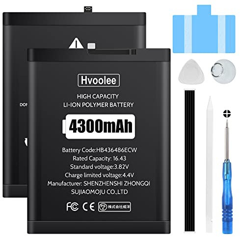hvoolee Akku HB436486ECW kompatibel mit Huawei P20 Pro/Mate 20/Mate 10/Mate 10 Pro, 4300mAh Hoher Kapazität Li-Ion Polymer Battery mit Reparaturset