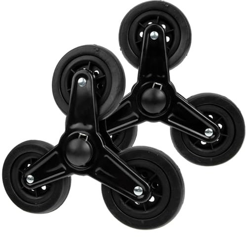 Homoyoyo 1 Pair Shopping Wheel Cart Wheels Rolling Cart for Groceries Automotive Wheels Stair Climbing Trolley Wheels Stair Climbing Triangle Wheel Triangular Trolley Casters Wheels Iron