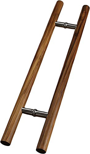 Porte de douche coulissante en bois massif - 60-150 cm de long - Poignées de porte antiques for porte de cuisine en verre/bois de grange de bureau, double face en forme de H ( Color : A , Size : 60cm/