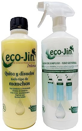 ECO-JIN Detergente Extra Concentrado Aroma Intense Gran Poder DESENGRASANTE+ 1 VAPORIZADOR (Botella MEDIDORA)