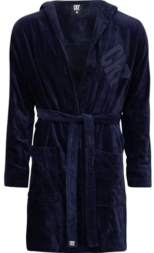 Cristiano Ronaldo Herren Cr7 Men's Bathrobe Bademantel, Navy, XXL