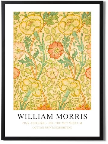 State Media Vision William Morris Pink & Rose Poster – berühmte Künstler-Zeichnungen – stilvolle Heimdekoration – verschiedene Größen (Rosa und Rose, nur A4-Druck)