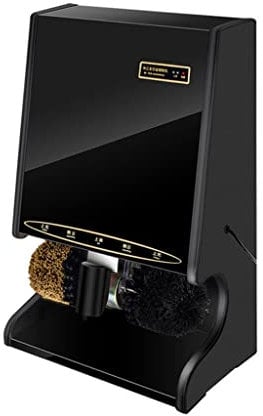 Vertical Automatic Shoe Shine Machine, Automatic Shoe Shine Electric Shoe Brush, Infrared Dual Senswitch, for Commercial Hotel Lobby Hotel Electric Shoe Polisher(Black 1)