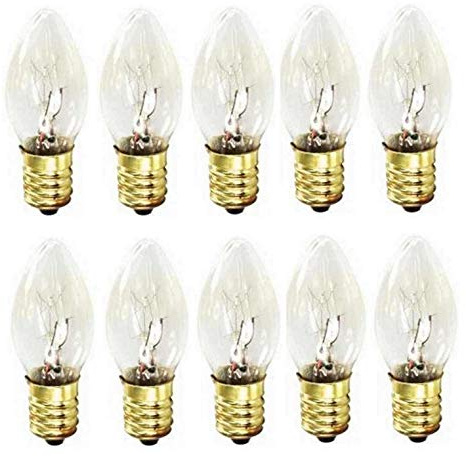 Lichtidee 10 x Mini Kerzen Glühlampe Birne Deko Kerze E14 10Watt klar 230 Volt
