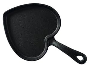 KCHYCV Mini-Omelettpfanne, Grillpfanne, Bratpfanne aus unbeschichtetem Gusseisen in Herzform