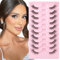 Sixstarhair Halbe Wimpern Künstliche Wimpern Natürlich 10 Paar Half Eyelashes Cat Eye 3d Fake Wimpern Natural Look False Lashes