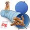 2 Meter Pop-Up Agility Tunnel Set für Hunde mit Tragetasche - Hundetunnel Spieltunnel Haustier Agilitytunnel Kriechtunnel inkl. 6 Heringe und Tasche - faltbarer Tunnel für Hundesport (200x48cm, 684g)