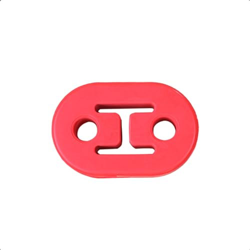 LoreenCar 1Pcs Exhaust Hanger 2-Hole Rubber Mount for Car Van Truck, Muffler Bracket Stopper, Flexible Tail Pipe Support, Silencer Hanger Bush, Fits Most Vehicles, Anti Vibration Rubber, Universal Fit