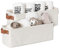 StorageWorks Stoff Aufbewahrungsbox schmal, stabile Ordnungsboxen Kleiderschränke, langer Toilettenpapier korb Aufbewahrung mit Griffen, faltbare Stoffkörbe für Regal, beige, 2 Stück