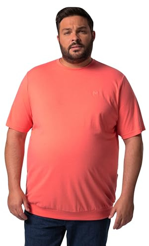 Men Plus Herren große Größen Übergrößen Menswear L-8XL T-Shirt, Bauchfit, Basic, Halbarm Koralle 6XL 836308506-6XL