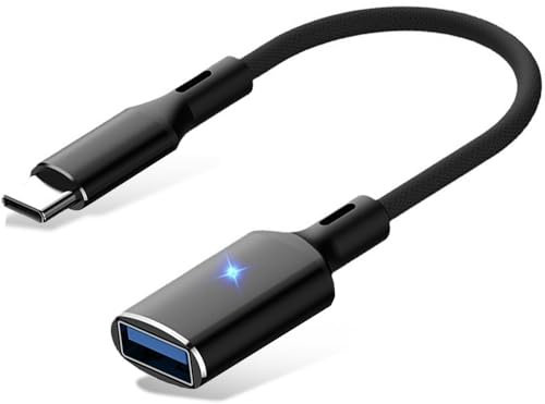 Adaptateur USB C vers USB 3.0, Câble OTG USB Type C Mâle vers USB A Femelle, Nylon Tressé Aluminium, Compatible avec iPad Pro, MacBook Pro Air, Google Pixel, Samsung Galaxy