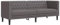 vidaXL Chesterfield Sofa 3-Sitzer, Couch mit Armlehnen Rückenlehne Stützbeine, Polstersofa für Wohnzimmer, Couchgarnitur, Grau Kunstleder