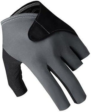 hssopa Billard Handschuh，Billards handschuh für Herren，atmungsaktive Billards-Handschuhe,Linke Hand Billardhandschuhe für Frauen (Tiefe Asche)