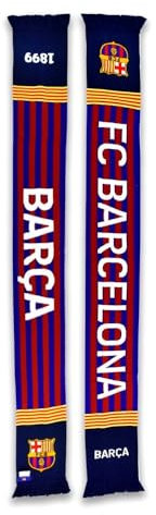 FC Barcelona 5004BUT44 Stoff-Schal, Wappen, Logo, blauer Hintergrund, 150 x 18 cm
