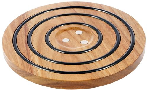 2Pcs Magnetic Pot Saucer Wood Magnetic Pot Holder Non Slip Heat Resistant Magnetic Pot Trivet Firmly Attached Magnetic Wood Trivet Efficient Magnetic Pot Saucer for Pans 7(1,Log Color)