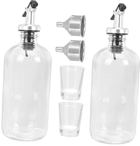 PAMINGONO Mundwasserspender-Set Mit Glasbecher Aufbewahrungsflasche Für Zuhause Robuster Und Langlebiger Mundwasserbecher Für Badezimmerbedarf Einfacher Und Zuverlässiger