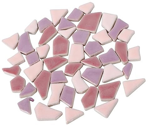 MAGICLULU Unregelmäßige Keramikfliesen Mosaiksteine 500g Selbstgemacht Bastelset Bunte Partikelsteine Robuste Fliesen Für Heimwerker Kunst Und Dekoration