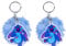 TA&MA Porte-clés Stitch Lilo et Stitch pour enfants et adultes, parfait comme jouet, bijoux, porte-clés pour les fans de objets Stitch et figurines Disney, Bleu clair, bleu clair, taille unique