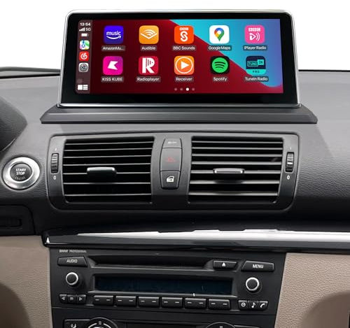 Autoradio Android per BMW Serie 1 E87 E81 E82 E88 Carplay Stereo 2008-2012 anno con sistema CIC, 1920 * 720 10.2 pollici auto touchscreen multimedia radio ricevitore Bluetooth Neflix Tiktok 8+128GB