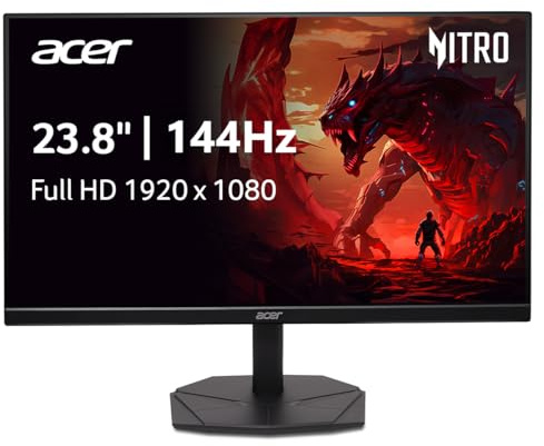 Acer Nitro KG241Y P6bip - Monitor para Juegos (23,8, Full HD, 1920 x 1080, IPS ZeroFrame AMD FreeSync, Frecuencia de actualización 144 Hz 1 ms (VRB) SRGB 99% 1 Puerto de visualización 1.2 y 1 HDMI
