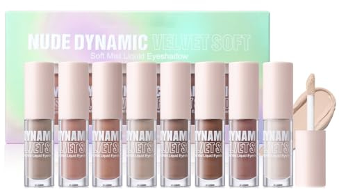 Flüssig-Lidschatten - 2ml X 8 Stück Matte Hochpigmentierung | Langhaltendes Flüssiges Augen-Make-up | Glattes, Verblendbares Lidschatten-Set Mit Natürlichem Finish Für Professionellen, Glamourösen Und