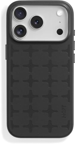 MOFT x Tombogo Coque Magnétique pour iPhone 17 Pro, Compatible avec MagSafe [Cuir Vegan Ultra Slim & Anti-Taches ] Etui pour iPhone 17 Pro Case - Protection Appareil Photo, Noir