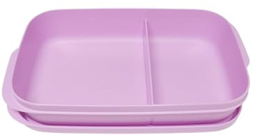 Tupperware to Go Lunchbox Clevere Pause 590ml mit Trennwand Eco+ Schule Brotdose mit Abteilung 590 ml lila flieder